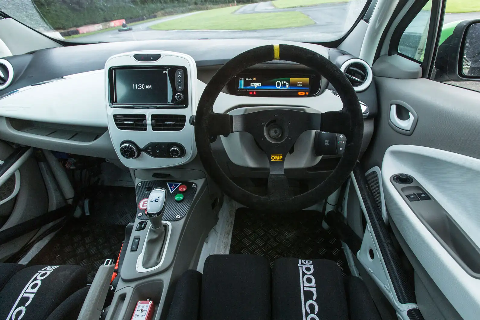 Interior Renault Zoe Rally Car