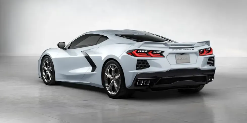 Parte Trasera Chevrolet Corvette Stingray 2020 Blanco