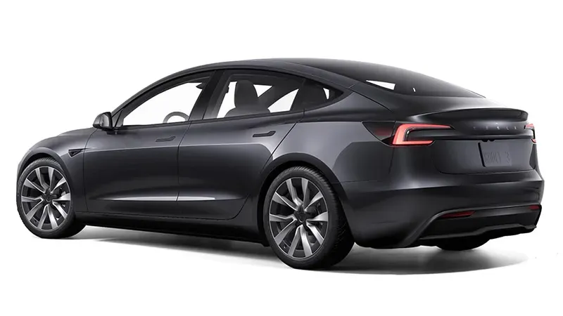 Lateral Tesla Model 3 Gris