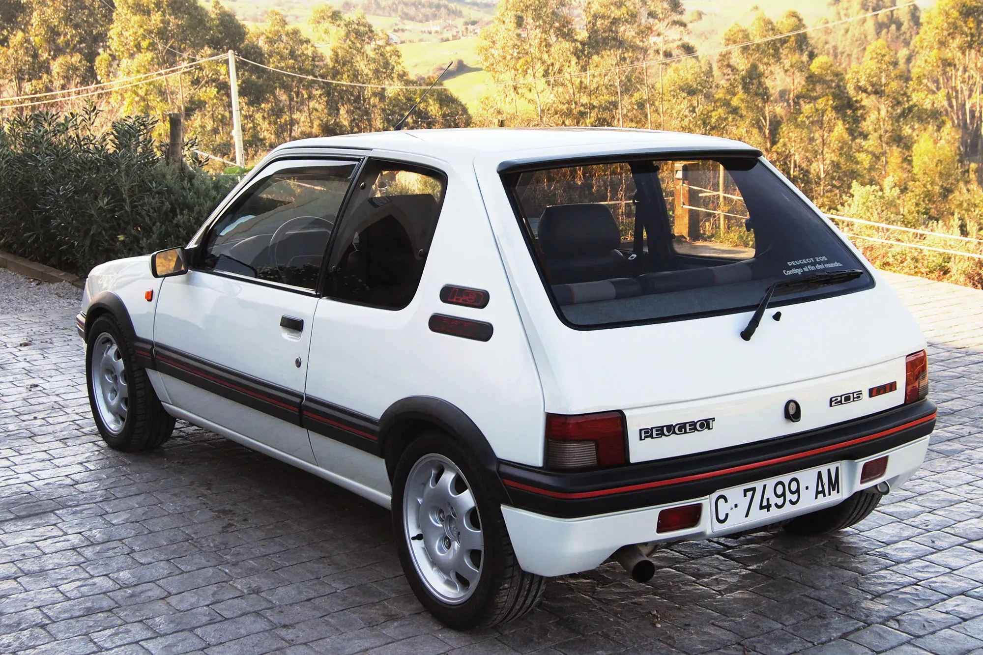 Parte Trasera Peugeot 205 GTI Blanco