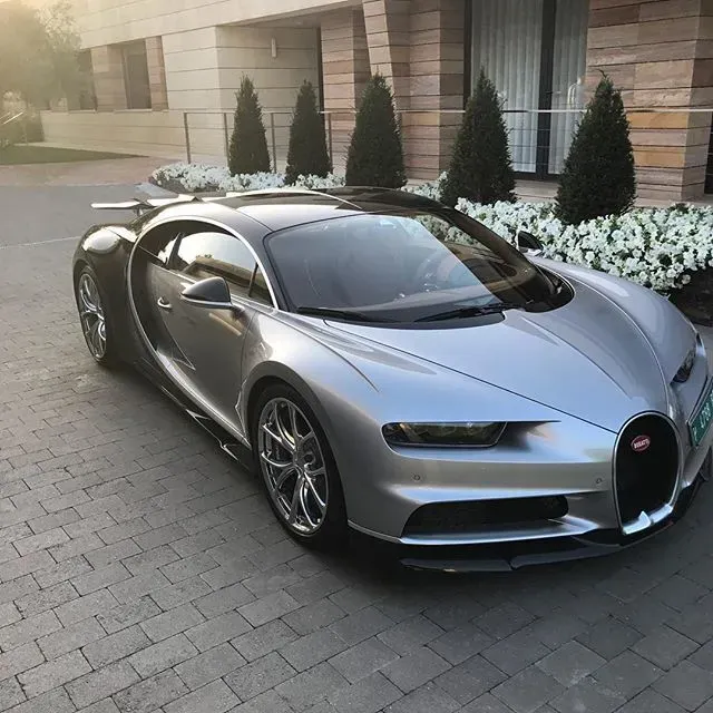 Bugatti Chiron de Cristiano Ronaldo Plateado