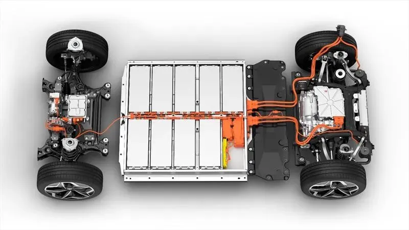 Chasis de Auto Eléctrico con Batería