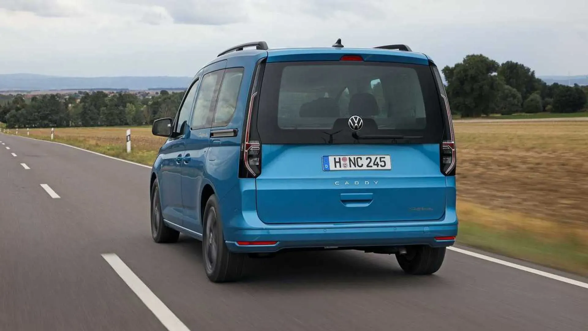 Parte Trasera Volkswagen Caddy Azul