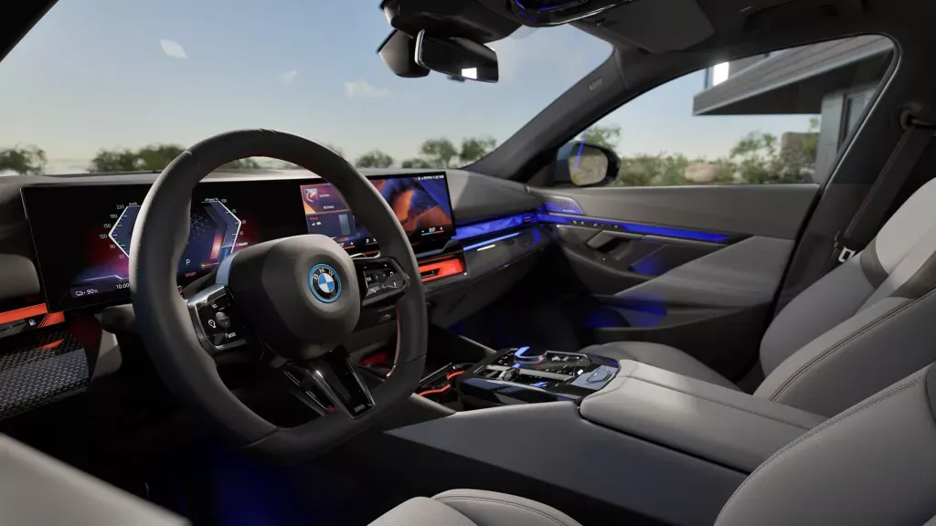 BMW i5 Touring Gris Interior