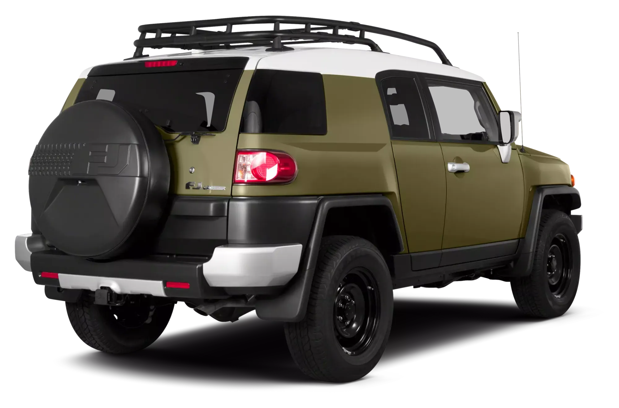 Exterior trasero del Toyota FJ Cruiser color verde