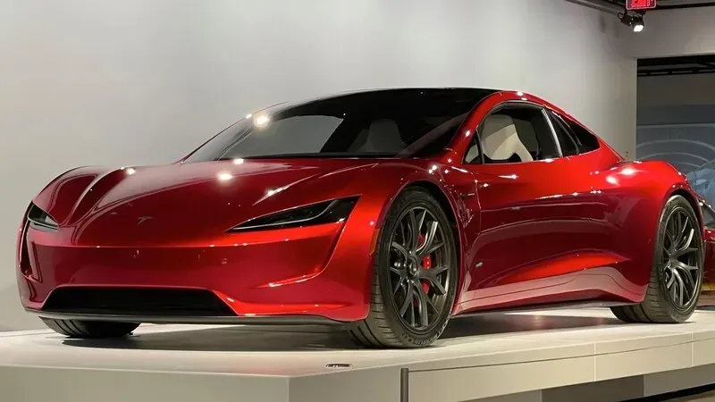 Tesla Roadster Rojo