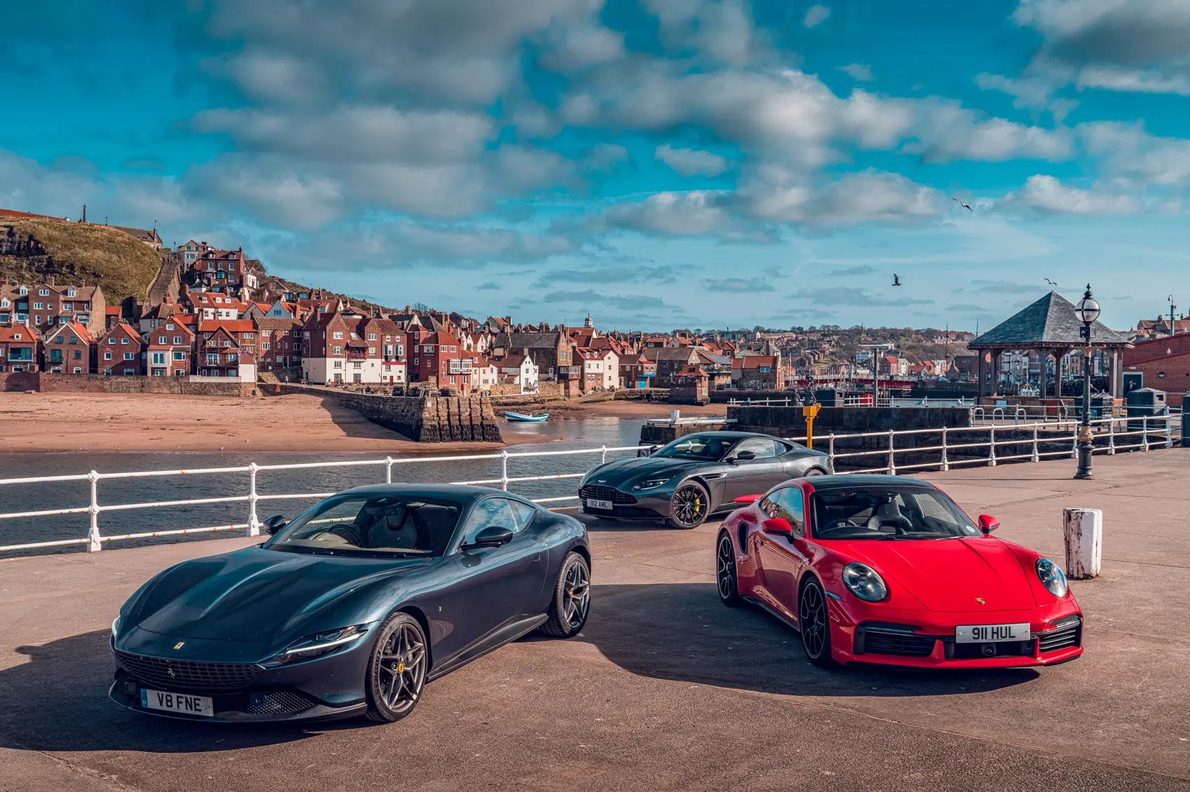 Aston Martin Vantage, Ferrari Roma y Porsche 911 Turbo S