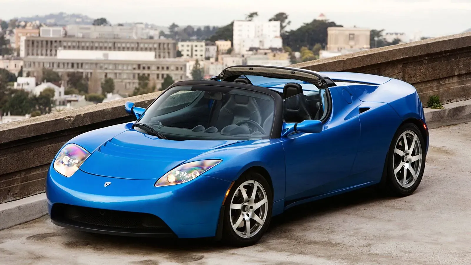 Tesla Roadster Azul