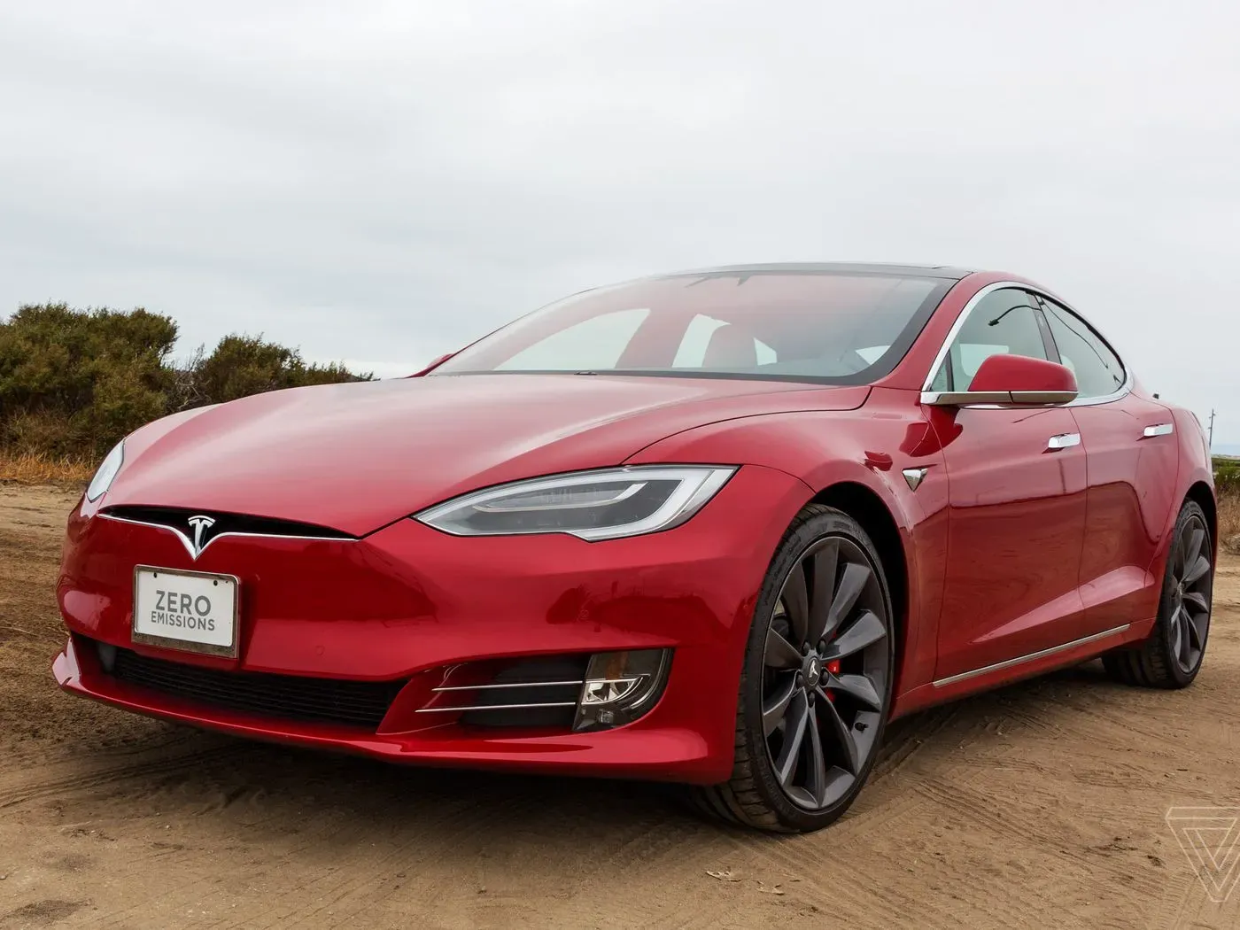 Tesla Model S P100D Rojo