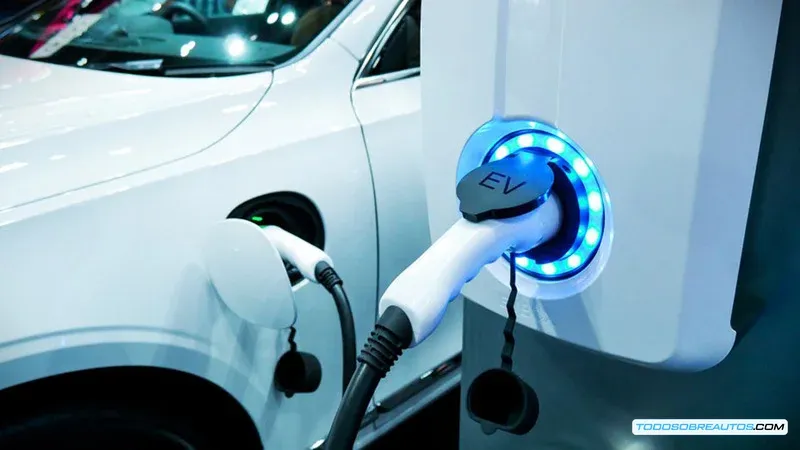 Imagen de un vehículo eléctrico moderno, representando la industria automotriz en transición.