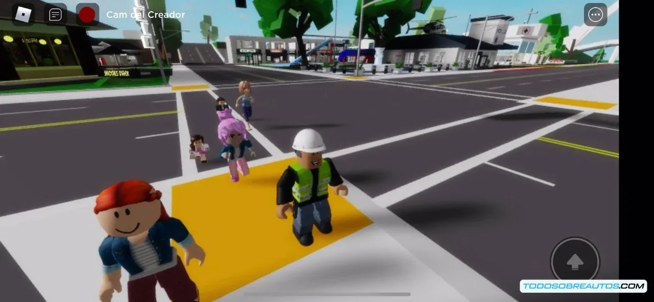 Captura de pantalla o imagen representativa de la campaña de seguridad vial en Roblox, mostrando a niños interactuando con el juego educativo.