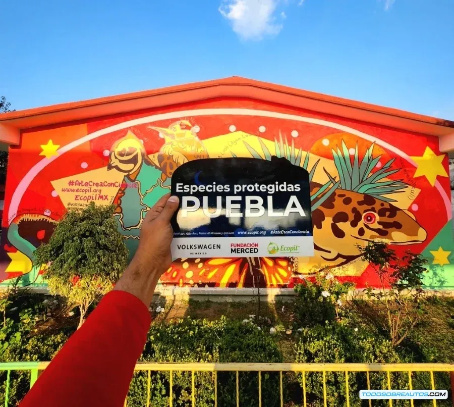 Voluntarios de Volkswagen México trabajando en la renovación del Kínder 