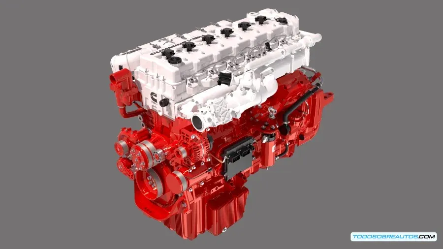 Imagen del motor de hidrógeno Cummins X15H.