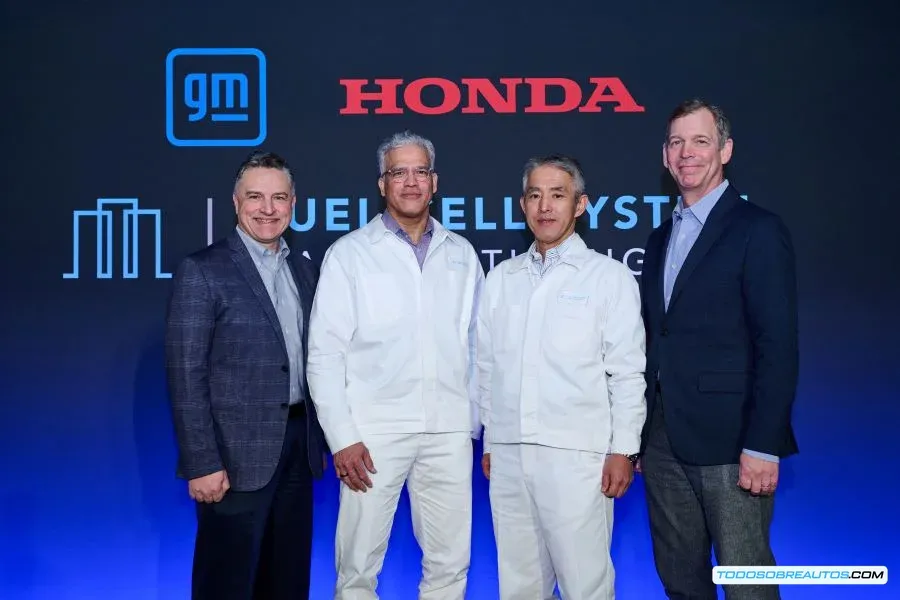 Imagen de la colaboración entre GM y Honda en la producción de baterías de hidrógeno.