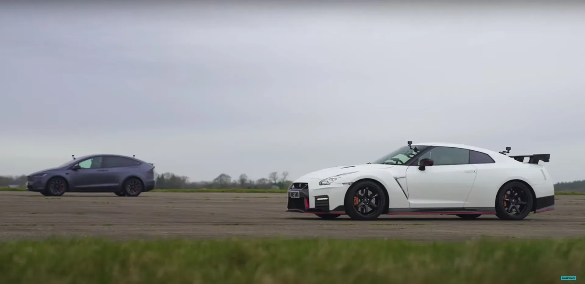 Nissan GT-R Nismo vs. Tesla Model X Plaid