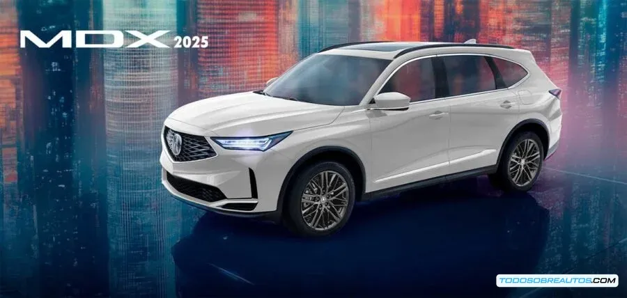 Acura MDX 2025: Vista del interior y diseño exterior.