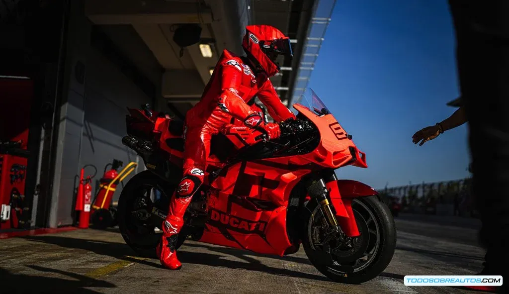 Detalle de la aerodinámica de la Ducati Desmosedici GP25.