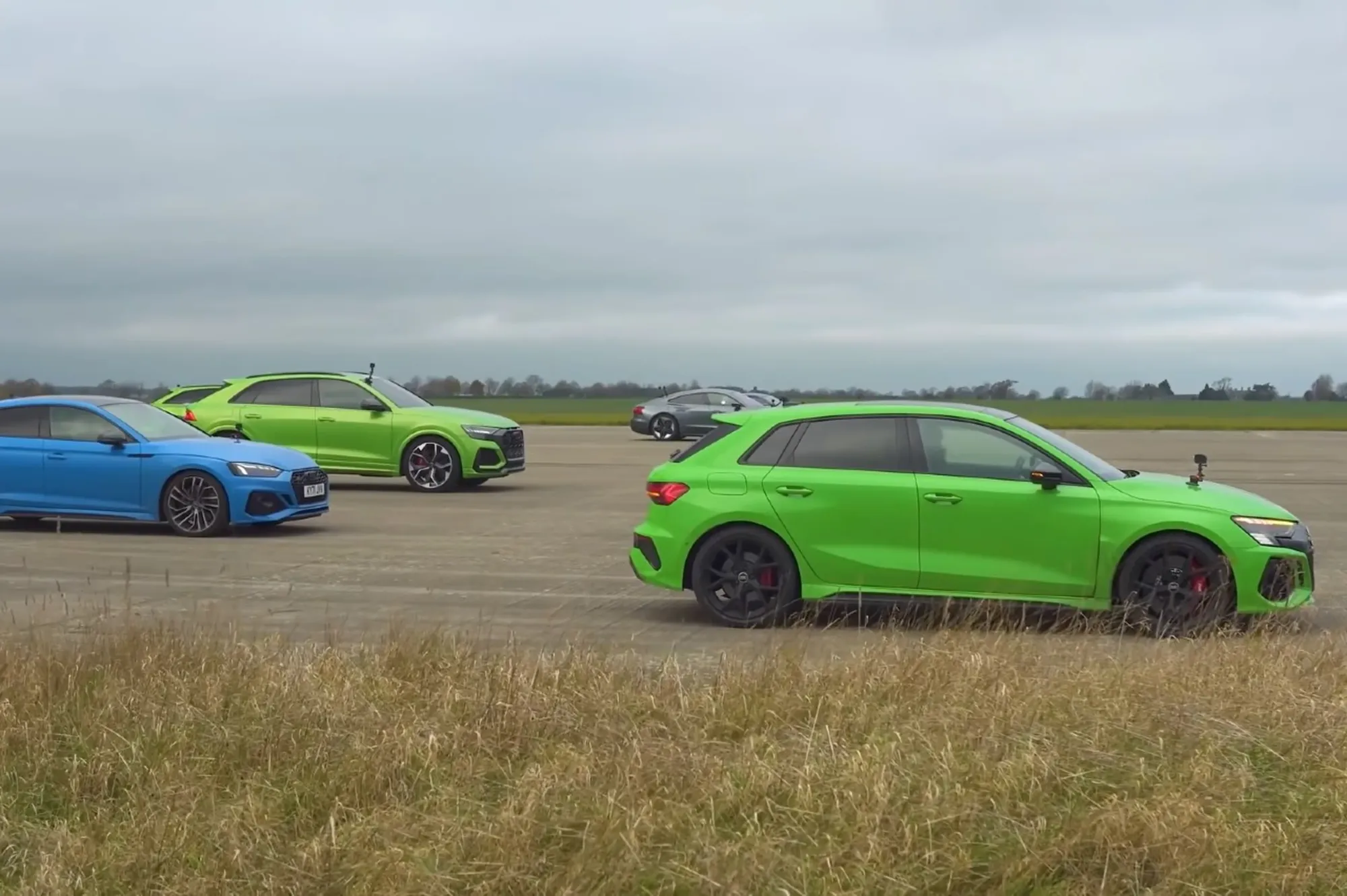 Audi RS3 vs RS Q8 vs R8 V10