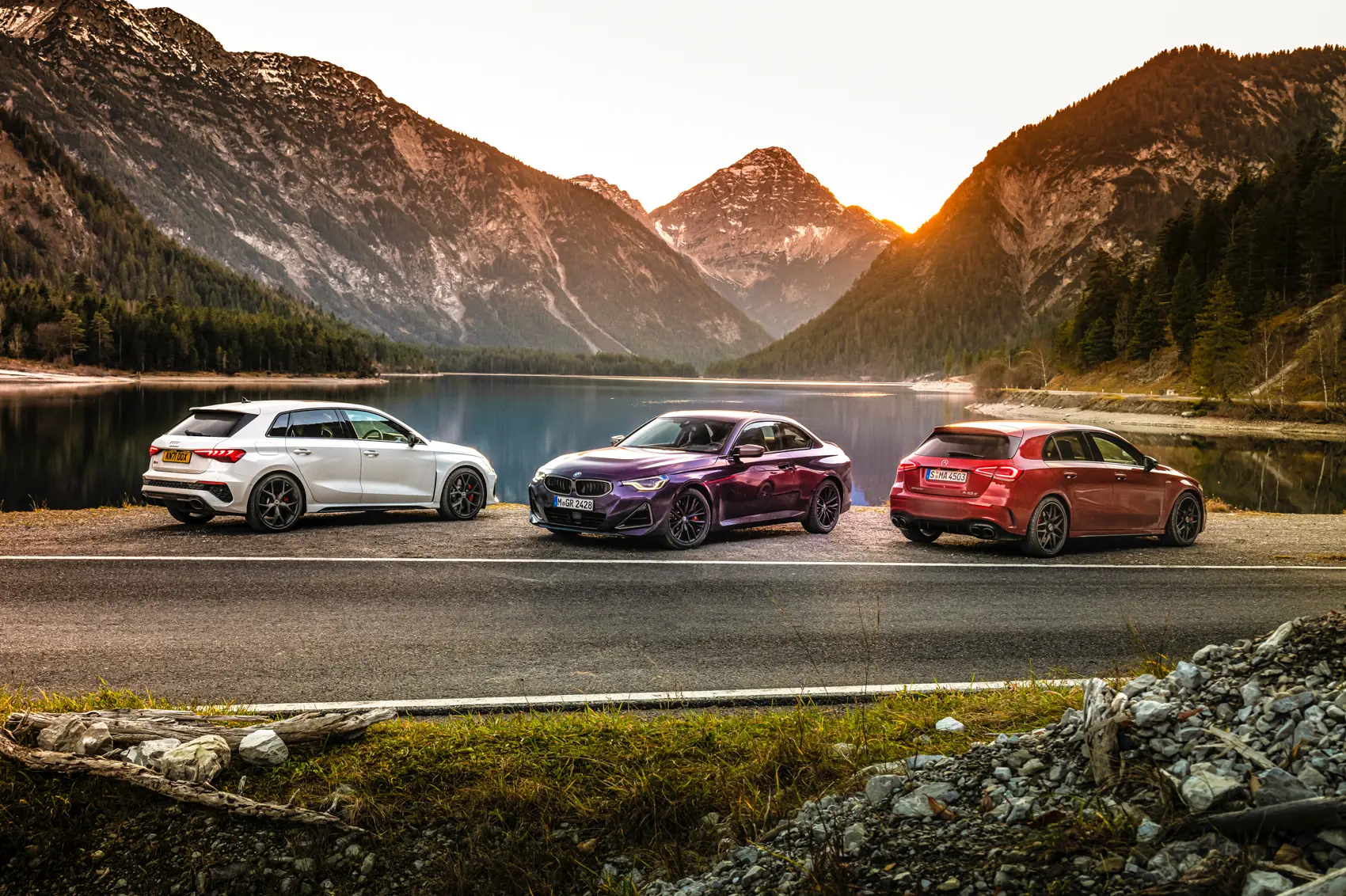 BMW M240i Coupé vs Audi RS3 Saloon vs Mercedes CLA 45 AMG