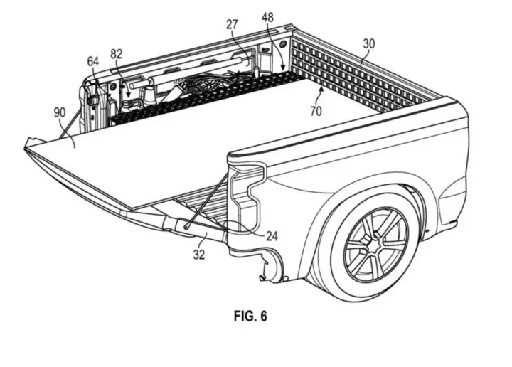 GM patenta innovadora mesa plegable para área de carga