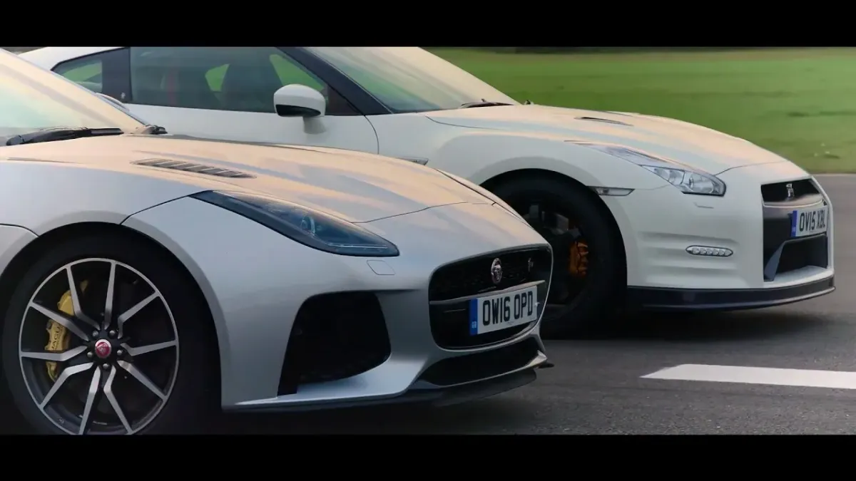 ¡El Jaguar F-Type R contra el Nissan GT-R: Batalla de Titanes! 🏎️🔥