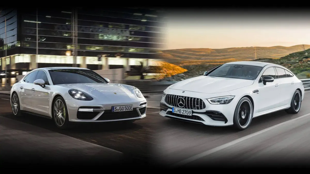 Mercedes-AMG GT 4 Puertas y el Porsche Panamera Turbo S E-Hybrid