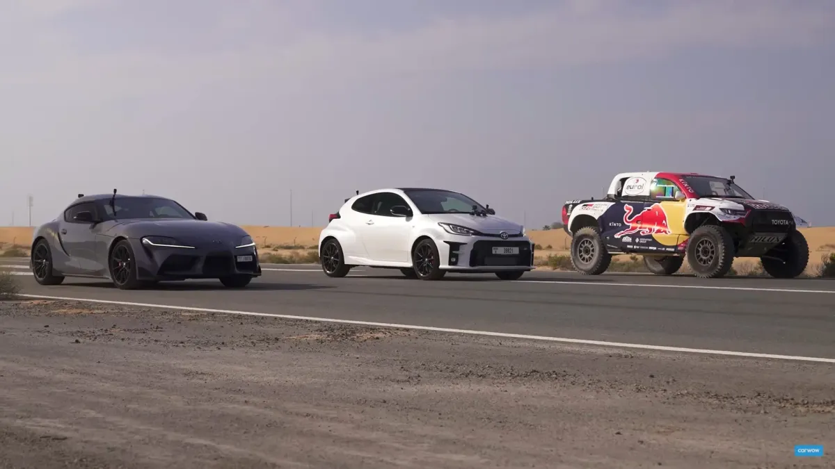 Toyota GR Supra vs. GR Yaris vs. GR Dakar Hilux: ¡La Batalla Épica!