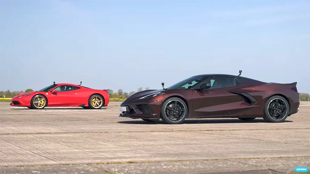 Corvette Stingray vs Ferrari 458 Speciale: ¡La Batalla de los Gigantes! 🏎️🔥