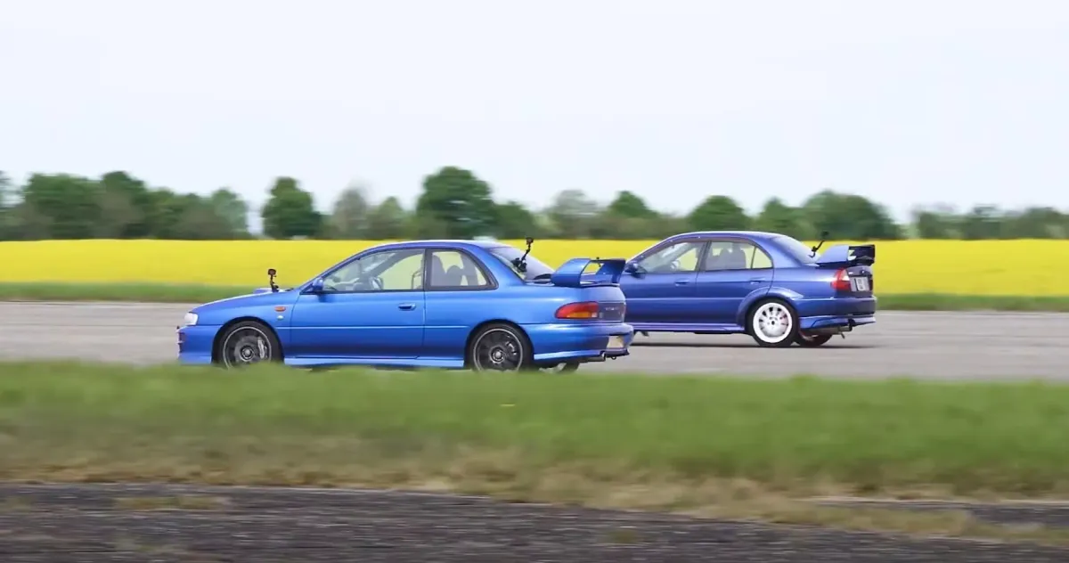 Drag Race Subaru Impreza vs Mitsubishi Evo: ¿Cuál es más Rápida?