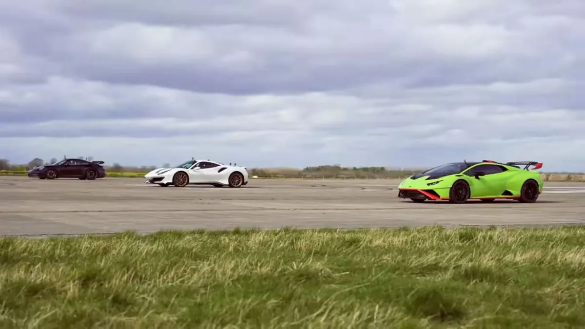 Lamborghini Huracán STO vs Ferrari 488 Pista vs Porsche 911 GT3: ¡La Batalla de los Deportivos! 🏎️🔥