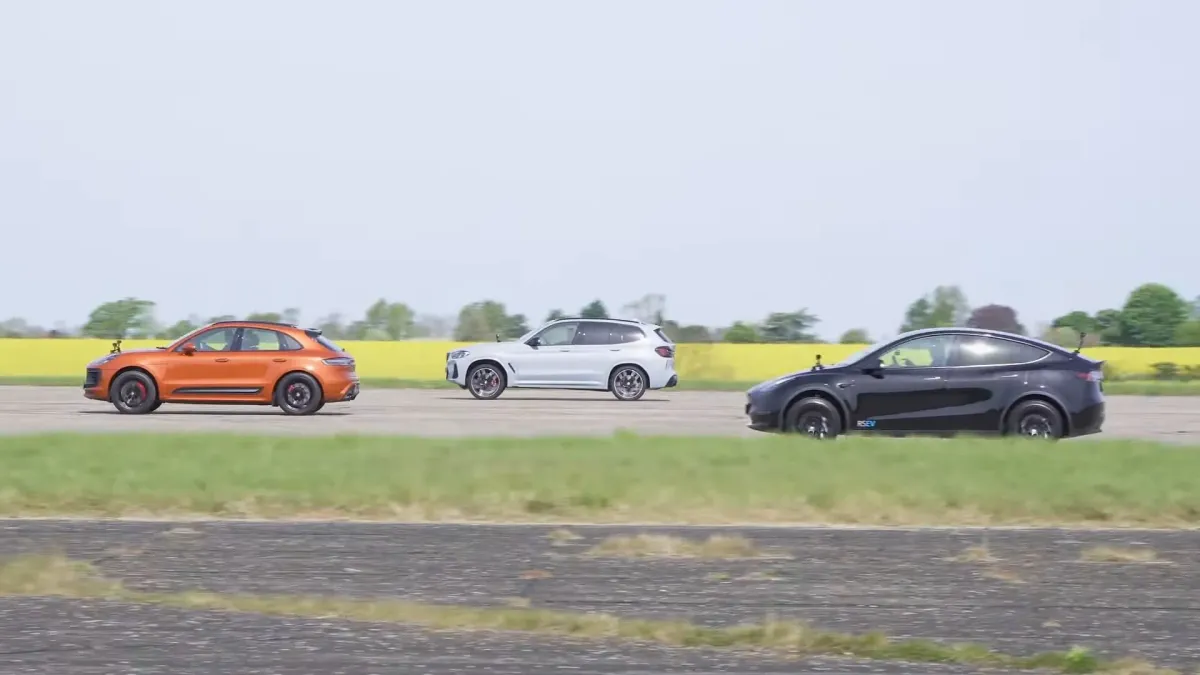 Tesla Model Y vs Porsche Macan GTS vs BMW X3 M40d: ¡La Batalla de los Gigantes! ⚡️🏆