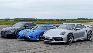 Koenigsegg Agera RST vs Porsche 911 Turbo S vs Audi TT