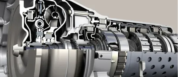 Esquema de la transmisión automática de una auto