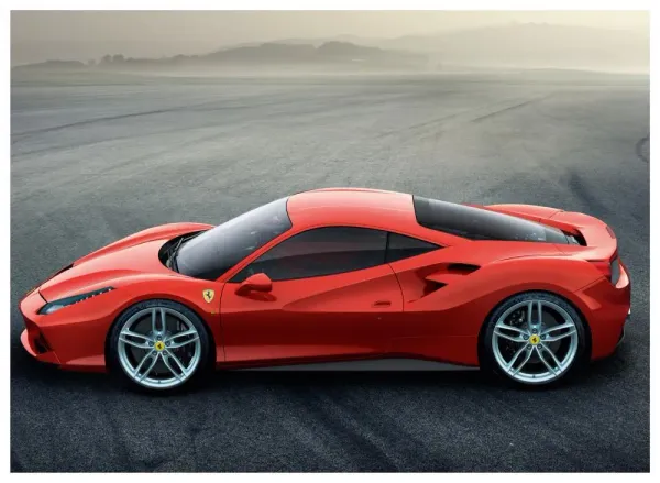 Lateral Ferrari 488 GTB Rojo