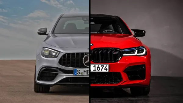 BMW M5 Rojo Mercedes-AMG E63 S Gris