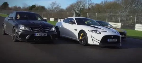 Jaguar XKR-S GT vs Aston Martin Vantage V12S vs Mercedes C63 AMG Black Series