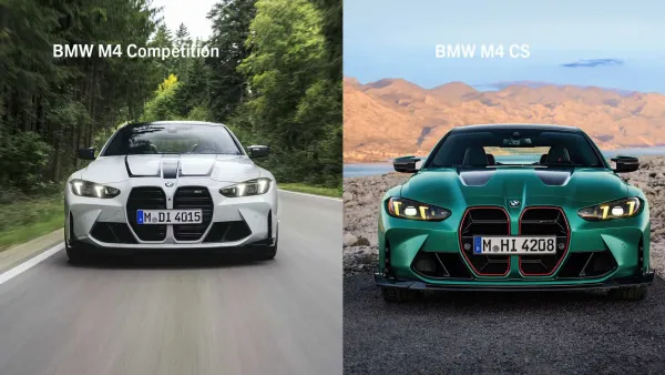 BMW M4 CS Verde y la M4 Competition Blanco