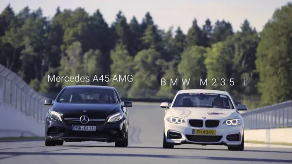 Mercedes-Benz A45 AMG Negro vs BMW M235i Blanco