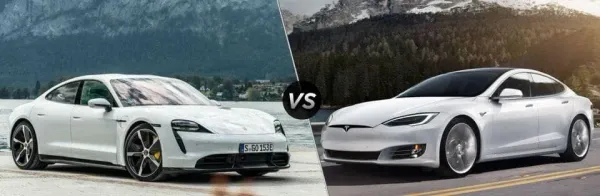 Porsche Taycan Turbo S vs Tesla Model S Performance