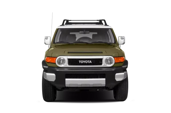 Exterior frontal del Toyota FJ Cruiser color verde