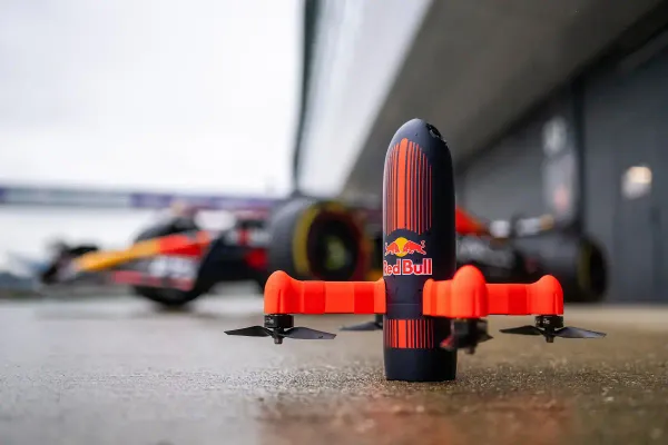 Tesla Model S Plaid vs. Drone Red Bull