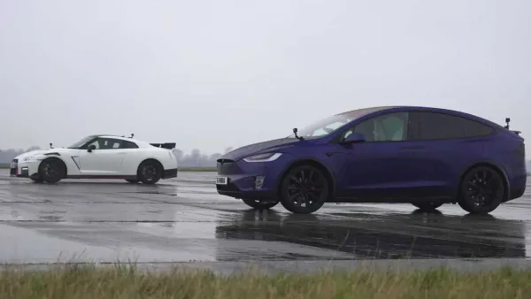 Nissan GT-R Nismo vs. Tesla Model X Plaid