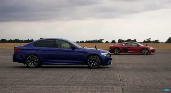 Audi R8 RWD vs BMW M5 Competition