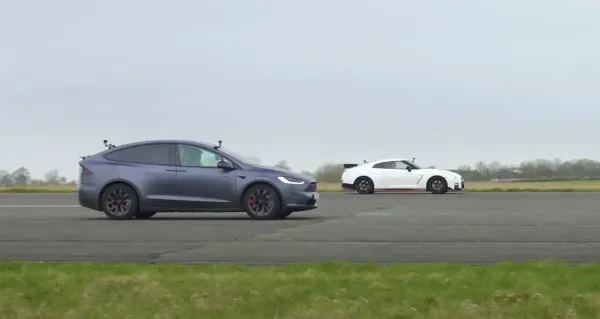 Tesla Model X vs. Nissan GT-R Nismo